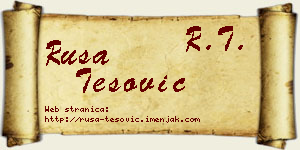 Rusa Tešović vizit kartica